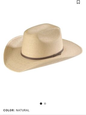 Atwood Natural Straw Kids Cowboy Hat with Brown Band -  Accent Size L Kids